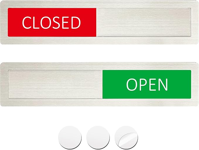 Open Closed Sign, Open Signs Privacy Slide Door Sign Indicator by LoYinLo