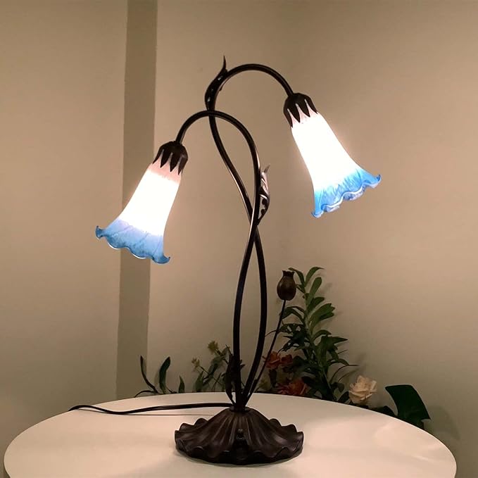 Bieye LS04 Lily Flower Blown Glass Lampshade - Image 4
