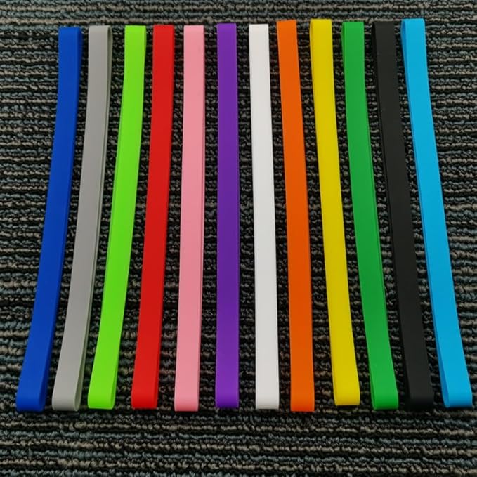 Rubber Bands Silicone 8 inch and 6.3 inch 12 Pcs Mixed size Large Elastic Bands - Image 5