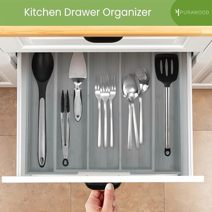 Purawood Kitchen Drawer Organizer - Image 5