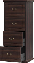 tribesigns 4-drawer file filing cabinet,vertical office file cabinet,walnut, view 9