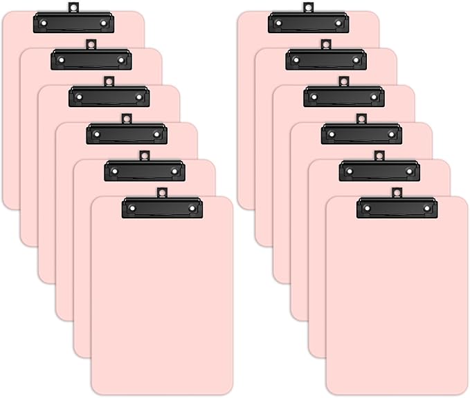 Zoenley A4 Plastic Clipboard Set of 12, 8.5 x 11 Clip Board by Unknown
