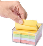 3x3 Inch Acrylic Sticky Note Holder, Crystal Clear Sticky Note Dispenser for Dorm Room Home and Office Acrylic Desk Organizer