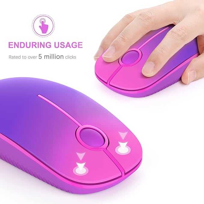 VssoPlor Wireless Mouse, 2.4G Slim Portable Computer Laptop Mouse - Image 3