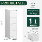 Yukimo 4 Drawer File Cabinet - Image 3