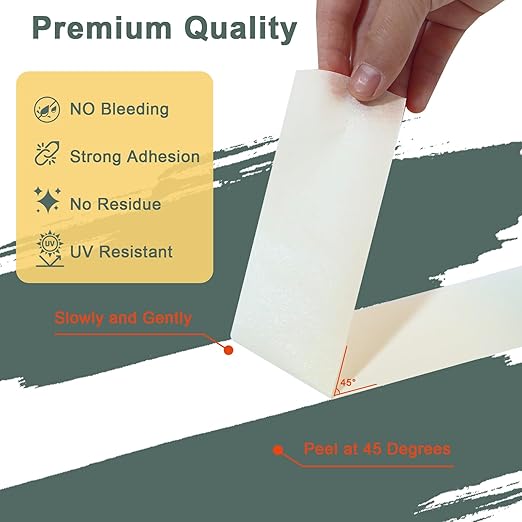 EFOK 10 Pack Masking Tape 2 Inch Wide Bulk, 2026 Upgrade White Painters Tape - Image 6