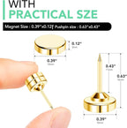 E BAVITE 50 Set Magnetic Push Pins, Flat Push Pin, Magnetic Thumb Tacks - Image 2