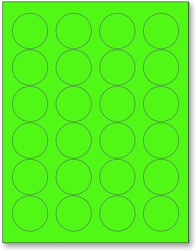 NextDayLabels - 8-1/2 x 11 Neon Color High Light Fluorescent Labels by NextDayLabels
