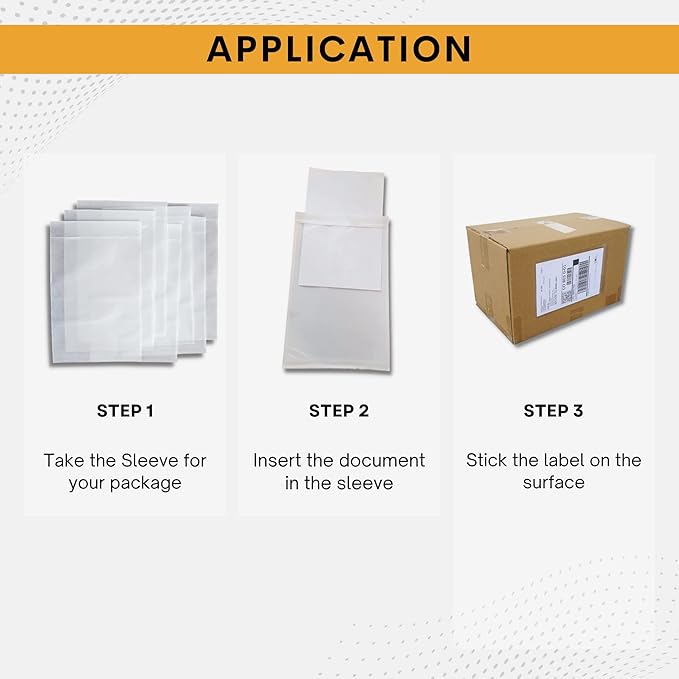1000 Pack 6"x9" Shipping Label Sleeves – Clear Self-Adhesive Packing Slip - Image 2