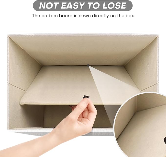 Bagnizer Large 22 Quart Linen Fabric Foldable Storage Bin Cube Organizer Basket - Image 4