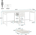 Tribesigns 79 Inch Extra Long Double Desk - Image 2