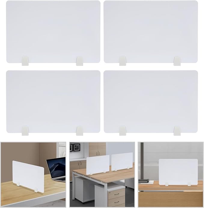 4PCS Desk Dividers Office Partitions, Privacy Desk Panel Protective, Acrylic - Image 8