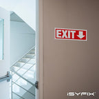 iSYFIX Exit Signs Stickers 6 Pack 12x4 Inch - Image 4