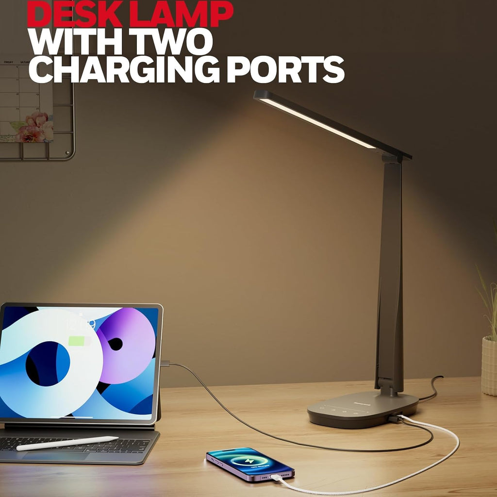 honeywell hwt-h2 led desk lamp, eye-caring full spectrum, side view