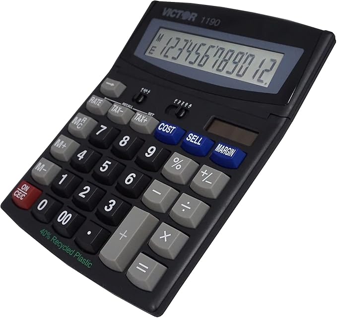 Victor 1190 Executive Desktop Calculator, 12-Digit LCD - Image 6