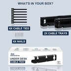 APS Under Desk Cable Raceway Tray 2 Pack - Image 4