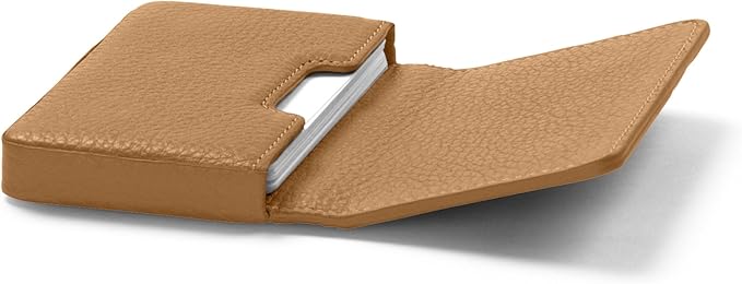 Leatherology Camel Full Grain Leather Business Card Case – Slim Professional - Image 2