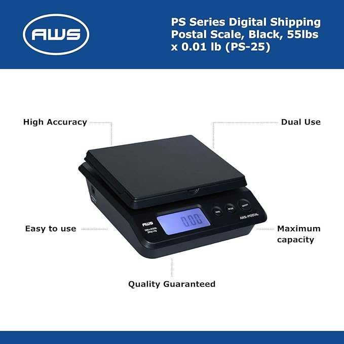 American Weigh Scales Digital Shipping Postal Scale, Package Postage - Image 2