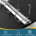 CIXILDTS 4" 3 Ring Binder, Standard 4-Inch Slant-D Ring Binder Fit Letter Size - Image 4