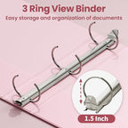 SUNEE 3 Ring Binder 1.5 Inch 1 Pack - Image 3