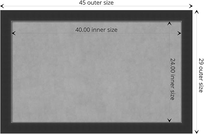Amanti Art Black Framed Magnetic Board 29x45 Large Vision Board - Image 4
