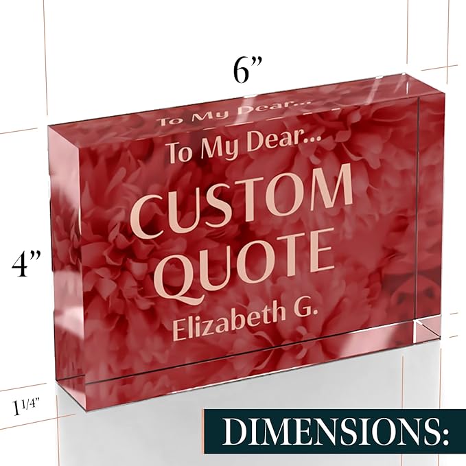 Personalized Gifts, Custom Quote Block Letter Board, Crystal-Clear Acrylic - Image 8