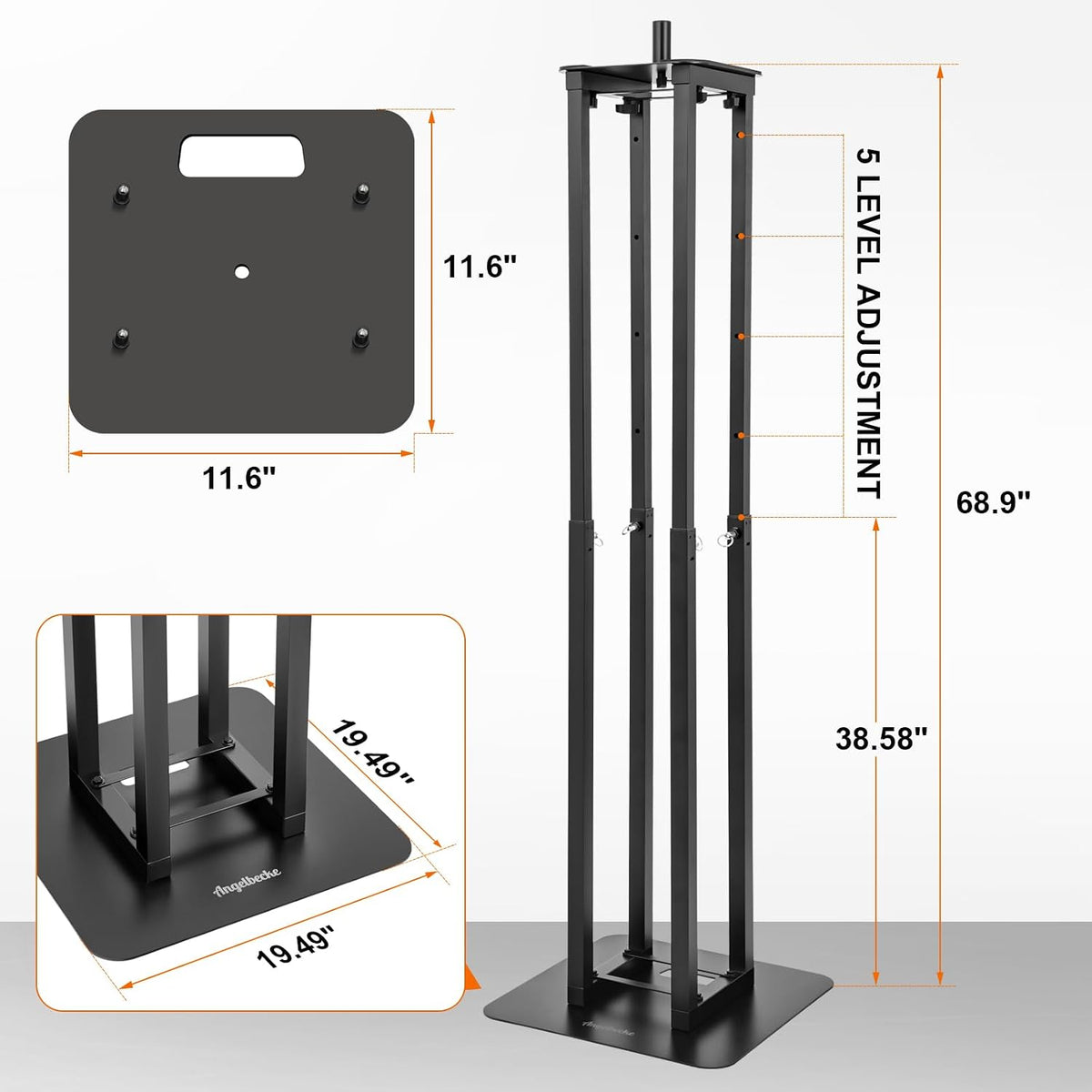Adjustable Moving Head Light Totem Stands. Totem Light Stand, Adjustable 38.5...