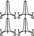 HENABLE 4PCS Premium Black Iron Plate Stands by HENABLE