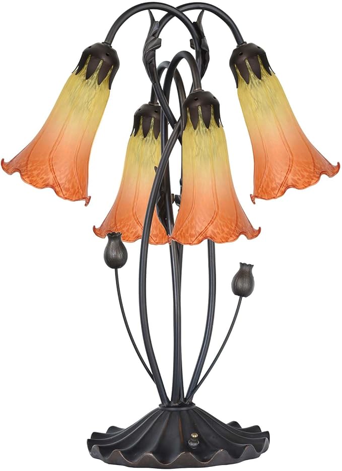Bieye LS11 Lily Flower Blown Glass Lampshade - Image 4