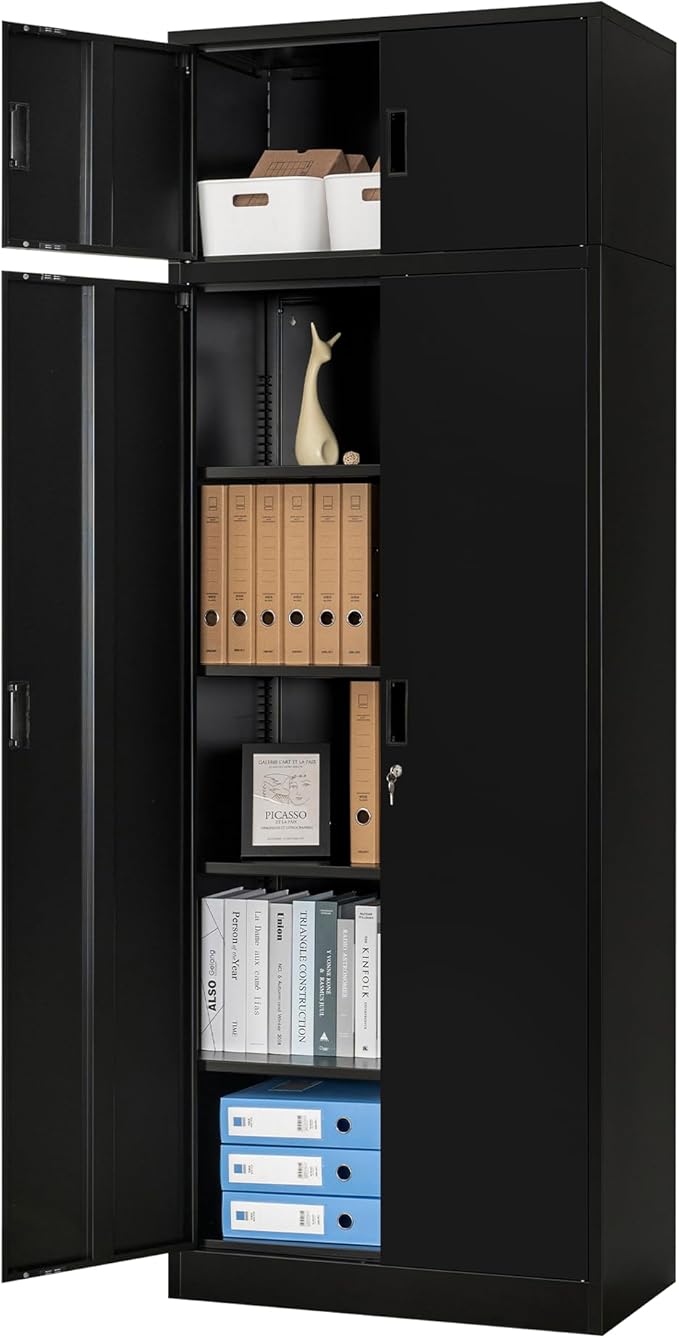 TaskStorz Storage Cabinet, 87 Inch Tall Metal Storage Cabinet by TaskStorz