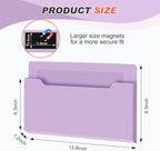 Magnetic Pocket File Holder Large File Folder Organizer Paper Mail Letters - Image 2