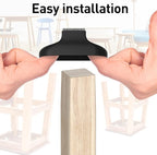 Square Chair Leg Protectors for Hardwood Floors, .7/8" - Image 3