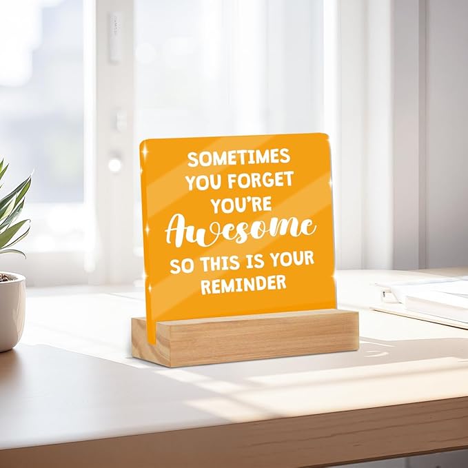 Motivational Reminder Quotes Desk Decor Acrylic Sign, Inspirational - Image 3