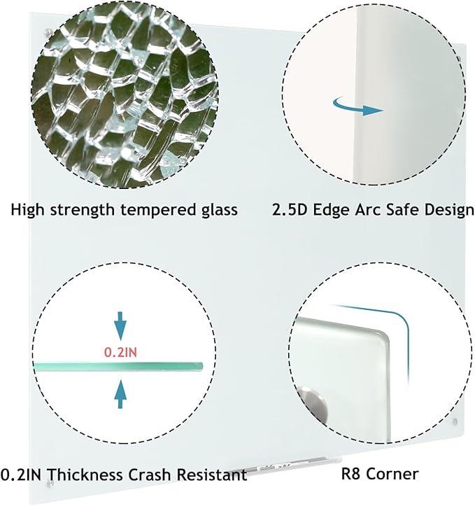 Magnetic Glass Dry Erase Board - Image 2