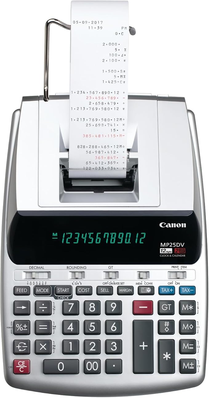 Canon Office Products 2202C001 Canon MP25DV-3 Desktop Printing Calculator - Image 2