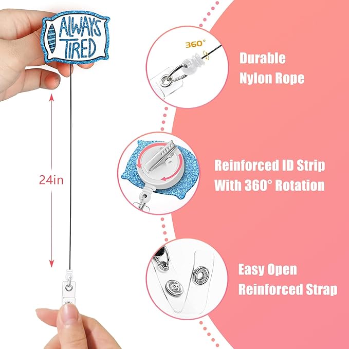 Aoryalps Retractable Badge Reel Holder Retractable - Image 5