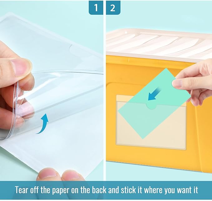 60 Pack 3" x 5" Index Card Pockets - Image 5