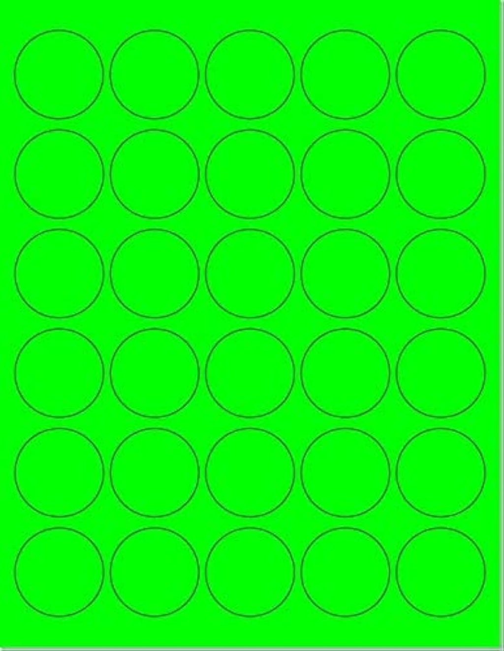 Pack of 100 Sheets, 8-1/2 x 11" Fluorescent Labels