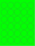 Pack of 100 Sheets, 8-1/2 x 11" Fluorescent Labels