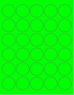 Pack of 100 Sheets, 8-1/2 x 11" Fluorescent Labels