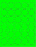 Pack of 100 Sheets, 8-1/2 x 11" Fluorescent Labels by NextDayLabels