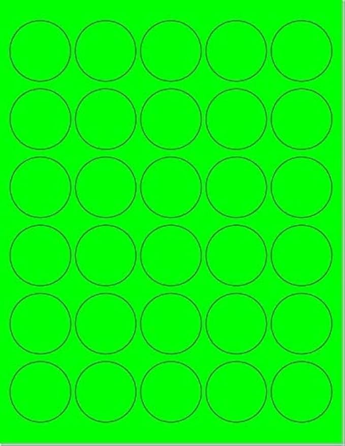 Pack of 100 Sheets, 8-1/2 x 11" Fluorescent Labels by NextDayLabels