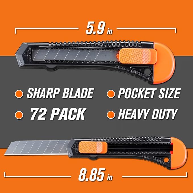 REXBETI Utility Knife, Retractable Box Cutter - Image 2