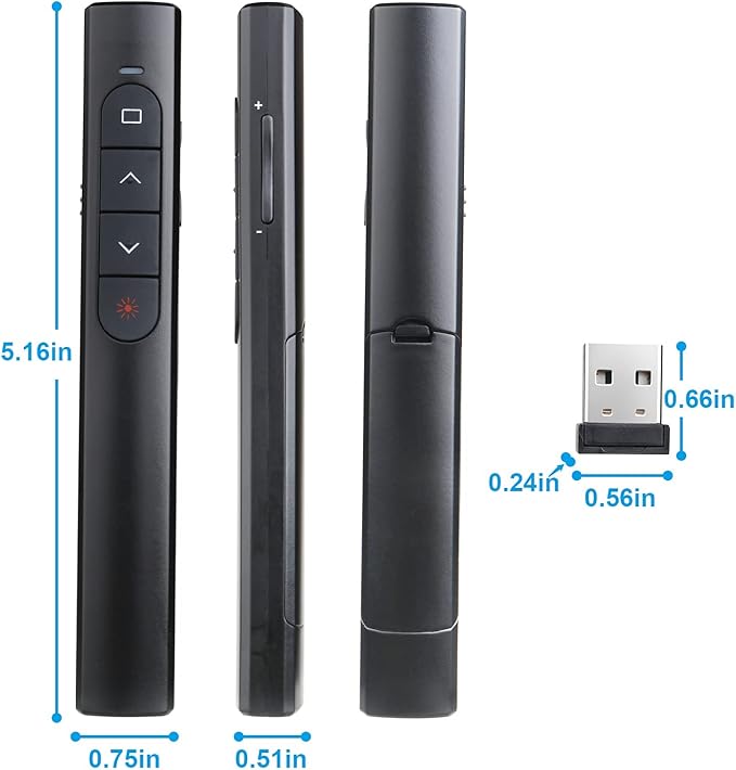 Presentation Clicker with Case, Wireless Presenter Remote with Laser Pointer - Image 7