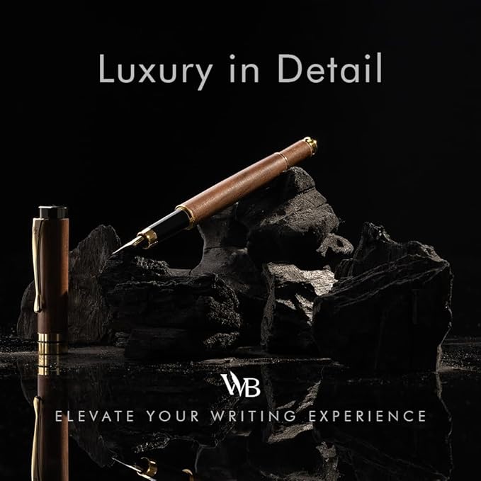 Wordsworth & Black Fountain Pen Set, Luxury Bamboo Wood - Image 2