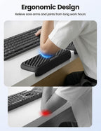 Vaydeer 2Pcs Elbow Rest Pad, L-Shaped Wrist Rest, Desk Edge Cushion | Ergonomic Memory Foam Arm Rest Support Keyboard Mouse Elbow Pad for Palm Hand Office Computer Home Gaming Accessories-Black