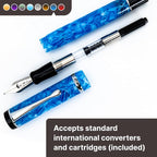 Conklin Duragraph Fountain Pen Ice Blue - Image 9