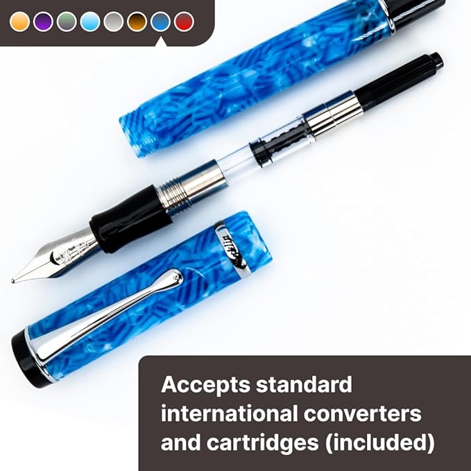 Conklin Duragraph Fountain Pen Ice Blue - Image 9