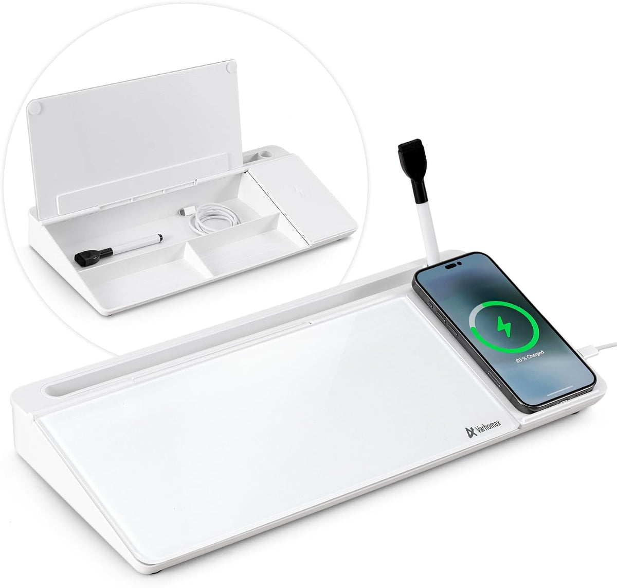 Varhomax Glass Desk Whiteboard
