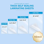 Uinkit 10Mil 20Pack 5”x7“ Double-Sided Self-Sealing Laminating Pouches - Image 4